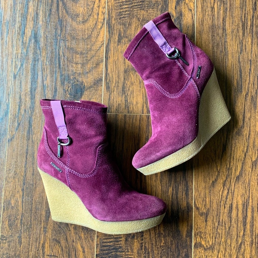 DIESEL Ankle Suede Wedge Booties Size 10 (EU 41)